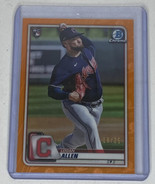 2020 Bowman Chrome Orange Refractor 10/25 Logan Allen Indians - £9.38 GBP