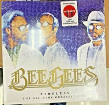 Bee Gees Timeless All Time Greatest Hits Exclusive Clear &amp; Blue Double Vinyl LP  - £59.53 GBP