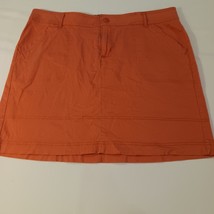 Lee Mid-Rise Fit Women's Orange Skirt Fake Pockets Size 16 Medium image 2