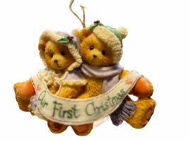 Cherished Teddies Avon Enesco 1995 Our First Christmas Tree Ornament Teddy Bears - $14.84