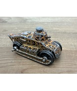 Vintage TootsieToy Orange &amp; Brown Crackle Tank Original Paint - $939.88 MXN