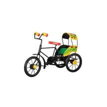 Wrought Iron Cycle Rickshaw Toy for Kids &amp; Home Decor Handmade Showpiece - £38.31 GBP
