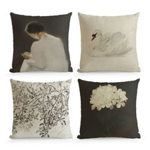 18x18in Vintage Ballet Art Home Throw Pillow Covers Case Sofa Cushion Bed Cover  - £22.51 GBP