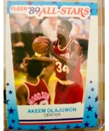 1989 AKEEM OLAJUWAN (NEAR MINT) fleer trading cards - $42.51 CAD