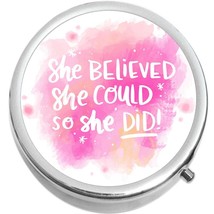 She Believed She Could So She Did  Medicine Pill Box - £9.30 GBP