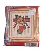 Puppy in Christmas Stocking Cross Stitch Needlework Kit with Frame - £11.01 GBP
