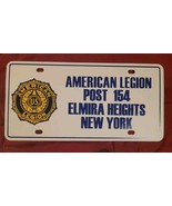 Vintage Elmira Heights Ny Post 154 American Legion Plastic License Plate... - $473.02 MXN