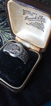 Antique 1700-s Georgian Era Silver Hallmarked Buckle Belt  Ring Size UK ... - £156.68 GBP