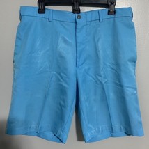 Pro Tour Golf Shorts sky blue Chino Flat Front Pockets Size 34/9 In - $13.54