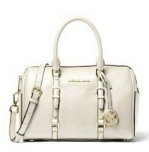 Michael Kors Bedford Legacy Light Cream Ivory Leather Duffle Satchel Bagnwt! - £166.11 GBP