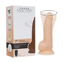 Naked Addiction Remote-Controlled 7 in. Rotating &amp; Vibrating Dildo Beige - £77.34 GBP