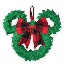 Disney Minnie Mouse Plaid Bow Holiday Christmas Door Hangar Wreath - £71.43 GBP