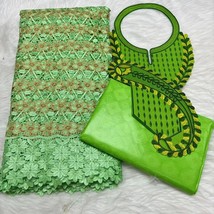 YQOINFKS Set Sewing Bazin Cord Lace Fabric African Cotton Fabric Women P... - $95.39