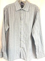 GAP Shirt Size Medium 15-15.5 Fitted Premium Unique Design Blue Mens Lon... - $14.84
