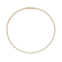 2022 New Blingbling Romantic AAA Zircon Stone 14K Gold Plated Choker Necklace Te - £18.86 GBP
