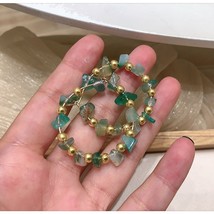 Boho Multi Color Natural Stone Hoop Fashion Earrings for Women All Handmade Fash - £6.63 GBP
