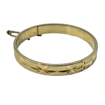 Vintage 1950’s Atomic Stars Bangle Bracelet Gold Tone MCM - £36.96 GBP