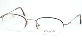 Vintage Flexi 21 by ZEA YL 25 05 EGGPLANT /GOLD RARE EYEGLASSES 49-20-136 Italy - $79.20