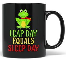 PixiDoodle February 29th Frog Leap Year Coffee Mug (11 oz, Black) - £20.47 GBP+