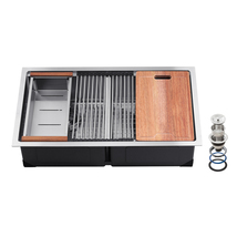 VEVOR Kitchen Sink Workstation 33in 304 Stainless Undermount Double Bowl - €167,56 EUR