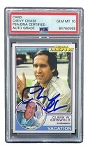 Chevy Chase Firmato Nazionale Lampoon&#39;s Vacation Figurina PSA/DNA Gemma MT 10 - £151.79 GBP