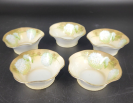 Antique RS Germany c1900-1946  Porcelain Scalloped Floral Berry Bowls Lot of 5 - £32.68 GBP