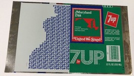 Maryland Unrolled Aluminum “7 UP” Can 1788 States - United We Stand - £11.64 GBP