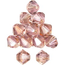 12 Light Amethyst Champagne Swarovski Crystal Beads 4mm - £6.56 GBP