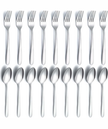 24 Pcs Forks and Spoons Silverware Set, Food Grade Stainless Steel Flatw... - $369.25 MXN