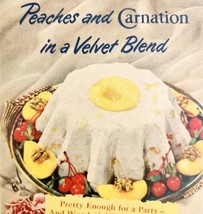 Carnation Milk Peach Velvet Cream Gelatin Recipe 1948 Advertisement Food DWNN14 - £19.29 GBP