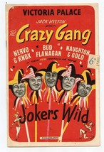 The Crazy Gang in Jokers Wild Program Victoria Palace London England 1955 - £12.96 GBP