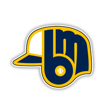 Milwaukee Brewers Helmet Logo Baseball Fan Sticker Vinyl Decal (Style #9) - $4.50+