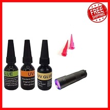 UV Clear Glue for Fly Tying - Thick, Thin &amp; Super Fluid, 20ml with LED L... - $509.63 MXN