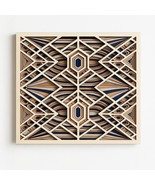 Modern Mandala Wood Wall Decor – Layered Art Deco-Inspired Design - $60.00
