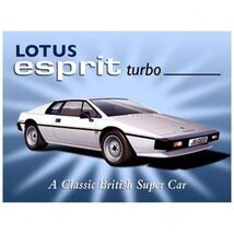 Lotus Esprit Turbo Metal Sign - $39.95