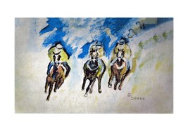 Betsy Drake Three Racing Horseracing 30 X 50 Inch Floral Comfort Floor Mat - £70.05 GBP