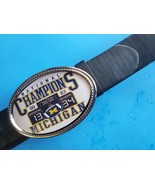 MICHIGAN WOLVERINES  2023 NCAA Champions Epoxy Buckle &amp; Black Bonded  Belt - $527.77 MXN