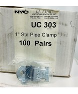 BULK LOT OF 100~Industrial Metal 1&quot;, Standard Pipe Connector~Pipe Clamp - $141.28 CAD