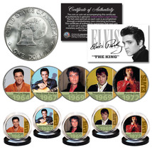 ELVIS PRESLEY 1960&#39;s-70&#39;s Music Hits 1976 Bicentennial IKE Dollar 5-Coin... - £29.37 GBP