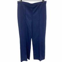 VTG 70’s Montgomery Ward Sz 14 Line Pattern Slacks Navy Blue Wide Leg Po... - $18.99