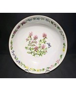 Royal Worcester Herbs 12&quot; Large Salad Serving Bowl WILD THYME Gold Trim - $98.95