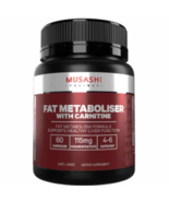 MUSASHI Fat Metaboliser with Carnitine 60 Capsules - $122.86 CAD