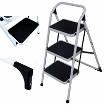 3 Steps Ladder Folding Safety Tread Heavy Duty Industrial Anti-skidding ... - £48.76 GBP