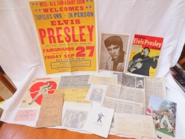 15 Pc LOT of Elvis Presley Memorabilia - EPE Repros Report Card Photos Press + - £78.10 GBP
