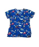 Zoe + Chloe Womens Monkey Scrub Top Size Small Monkeys Swimming Floating... - $12.19