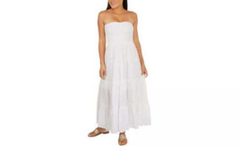 Womens Solid Smocked Tube Top Dress, Choose Sz/Color - £9.66 GBP