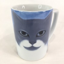 Vintage Dept 56 Grey Cat Lighthouse Tea Coffee Mug by Martin Leman 4&quot; Ca... - £9.32 GBP