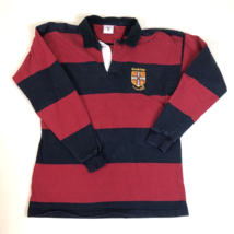University Cambridge England Striped Rugby Polo Shirt Cotton Mens Size Large - £30.92 GBP