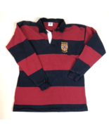 University Cambridge England Striped Rugby Polo Shirt Cotton Mens Size L... - £31.15 GBP