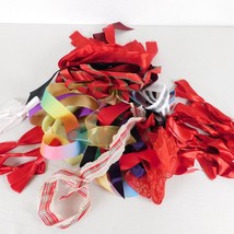 41 pc Ribbon and Bow Mixed Lot Various Colors Lengths Crafting Wreaths C... - £11.60 GBP